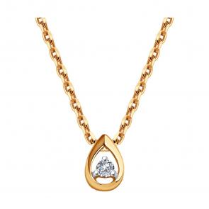 Золотая подвеска SOKOLOV с бриллиантом 1030801 фото