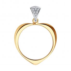 Золотая подвеска SOKOLOV с бриллиантом 1030823 фото