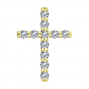 Подвеска из лимонного золота SOKOLOV с бриллиантом 1030830-2 фото