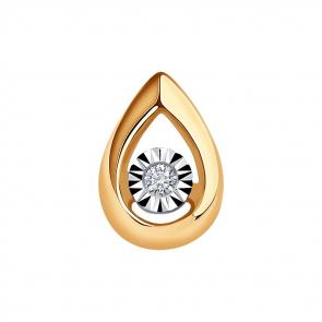 Золотая подвеска SOKOLOV с бриллиантом 1030852 фото