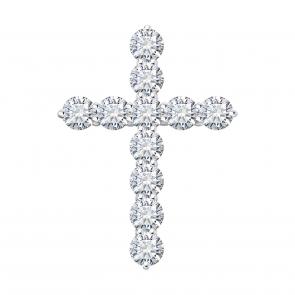 Подвеска из белого золота SOKOLOV с бриллиантом выращенным 1030881-3-5 фото