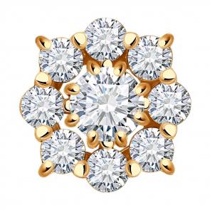 Золотая подвеска SOKOLOV с бриллиантом 1030883 фото