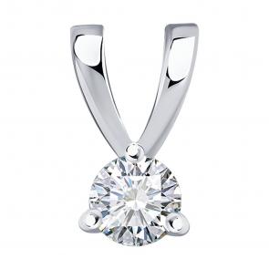 Подвеска из белого золота SOKOLOV с бриллиантом 1030890-3 фото