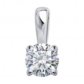 Подвеска из белого золота SOKOLOV с бриллиантом выращенным 1030895-3-5 фото