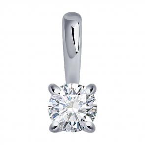 Подвеска из белого золота SOKOLOV с бриллиантом 1030900-3 фото