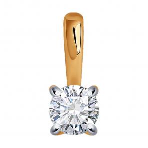 Золотая подвеска SOKOLOV с бриллиантом выращенным 1030900-5 фото