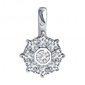 Подвеска из белого золота SOKOLOV с бриллиантом 1030929-3 фото