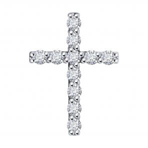 Подвеска из белого золота SOKOLOV с бриллиантом выращенным 1030935-3-5 фото