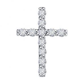 Подвеска из белого золота SOKOLOV с бриллиантом 1030935-3 фото