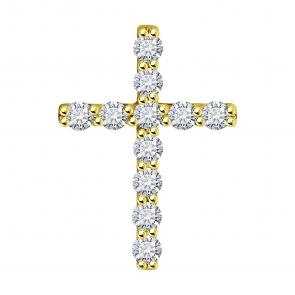 Подвеска из лимонного золота SOKOLOV с бриллиантом 1030936-2 фото