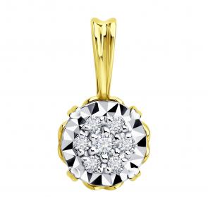 Золотая подвеска SOKOLOV с бриллиантом 1030959-2 фото