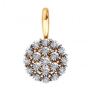 Золотая подвеска SOKOLOV с бриллиантом 1030961 фото