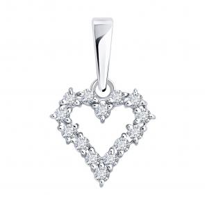 Золотая подвеска SOKOLOV с бриллиантом выращенным 1030996-3-5 фото