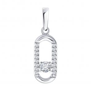 Золотая подвеска SOKOLOV с бриллиантом выращенным 1031000-3-5 фото