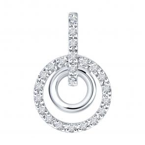 Золотая подвеска SOKOLOV с бриллиантом выращенным 1031008-3-5 фото