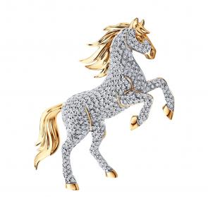 : Брошь из золота с бриллиантами 1040057 фото