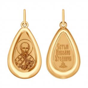 Золотая подвеска SOKOLOV с эмалью 104157 фото