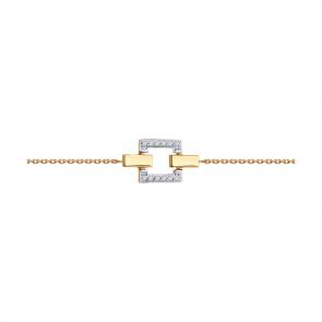 Золотой браслет SOKOLOV с бриллиантом 1050216 фото