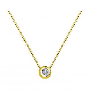 Колье из лимонного золота SOKOLOV с бриллиантом 1070053-2 фото