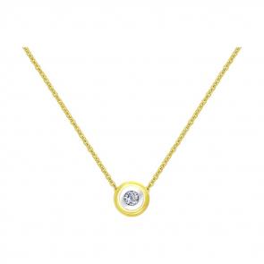 Колье из лимонного золота SOKOLOV с бриллиантом 1070054 фото