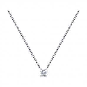 Колье из белого золота SOKOLOV с бриллиантом 1070098 фото