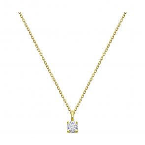 Колье из лимонного золота SOKOLOV с бриллиантом 1070266-2 фото