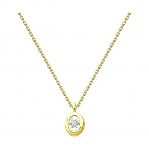 Колье из лимонного золота SOKOLOV с бриллиантом 1070388-2 фото