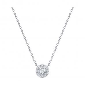 : Колье из белого золота с бриллиантами выращенными 1070438-3-5 фото