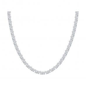 : Колье из белого золота с бриллиантами выращенными 1070440-3-5 фото