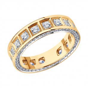 Золотое кольцо SOKOLOV с бриллиантом 1110264 фото