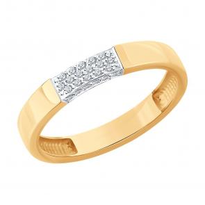 Золотое кольцо SOKOLOV с бриллиантом 1110265 фото