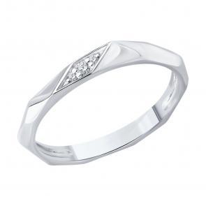 Золотое кольцо SOKOLOV с бриллиантом 1110272-3 фото