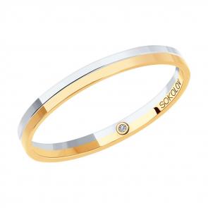 Золотое кольцо SOKOLOV с бриллиантом 1114178-01 фото