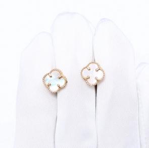 Золотые серьги Александра с перламутром 111803аск-13 фото