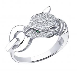 Кольцо из белого золота Александра с фианитом 111803сб-010-з фото