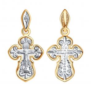 Золотая подвеска SOKOLOV с бриллиантом 1120075 фото