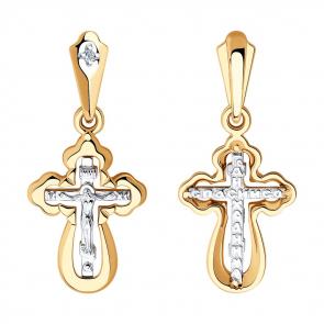 Золотая подвеска SOKOLOV с бриллиантом 1120079 фото