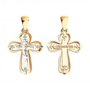 Золотая подвеска SOKOLOV с бриллиантом 1120101 фото