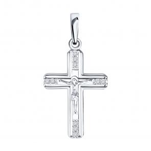 Золотая подвеска SOKOLOV с бриллиантом 1120105-3 фото