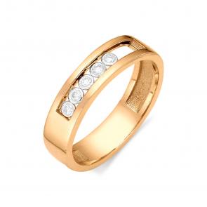 Золотое кольцо АЛЬКОР с бриллиантом 11692-100 фото