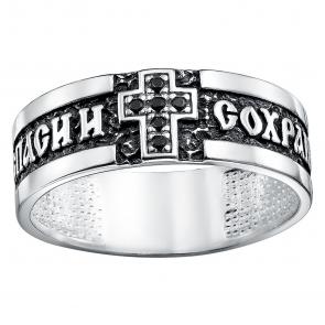 Кольцо из черненого серебра Высоковы 585 с фианитом 12-000935-115000-ч фото