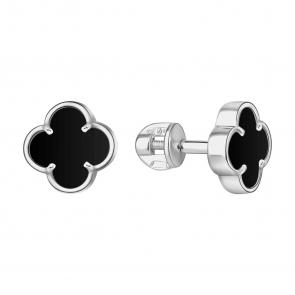 Серьги из белого золота TALANT с ониксом 12-12-29713о фото