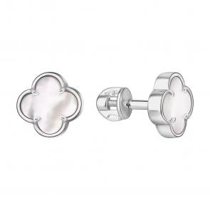 Серьги из белого золота TALANT с перламутром 12-12-29713п фото