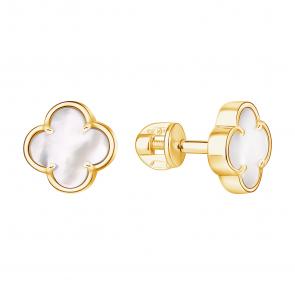 Серьги из лимонного золота TALANT с перламутром 12-20-29713п фото
