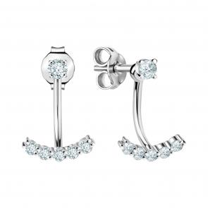 Серебряные серьги-трансформеры TALANT с фианитом 12-72-0001-12158 фото