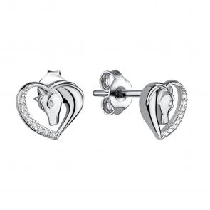 Серебряные серьги Символ года Лошадь TALANT с фианитом 12-72-0001-17316 фото