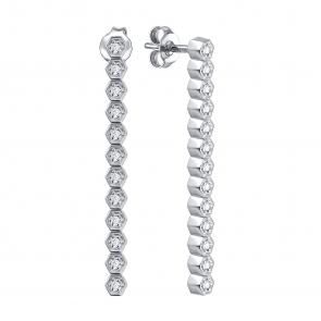 Серебряные серьги TALANT с кристаллом Swarovski 12-72-000S-27904 фото