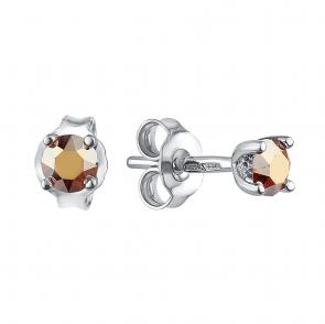 Серебряные серьги TALANT с кристаллом Swarovski 12-72-000И-10756 фото