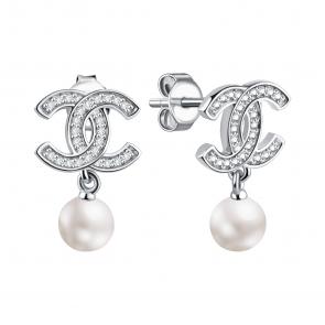 Серебряные серьги TALANT с фианитом и жемчугом 12-72-0011-13085 фото