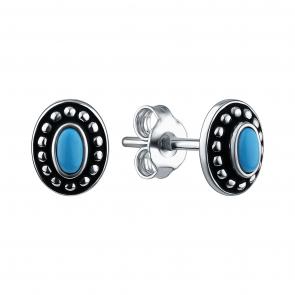 Серебряные серьги TALANT с бирюзой 12-76-000Ъ-15065 фото